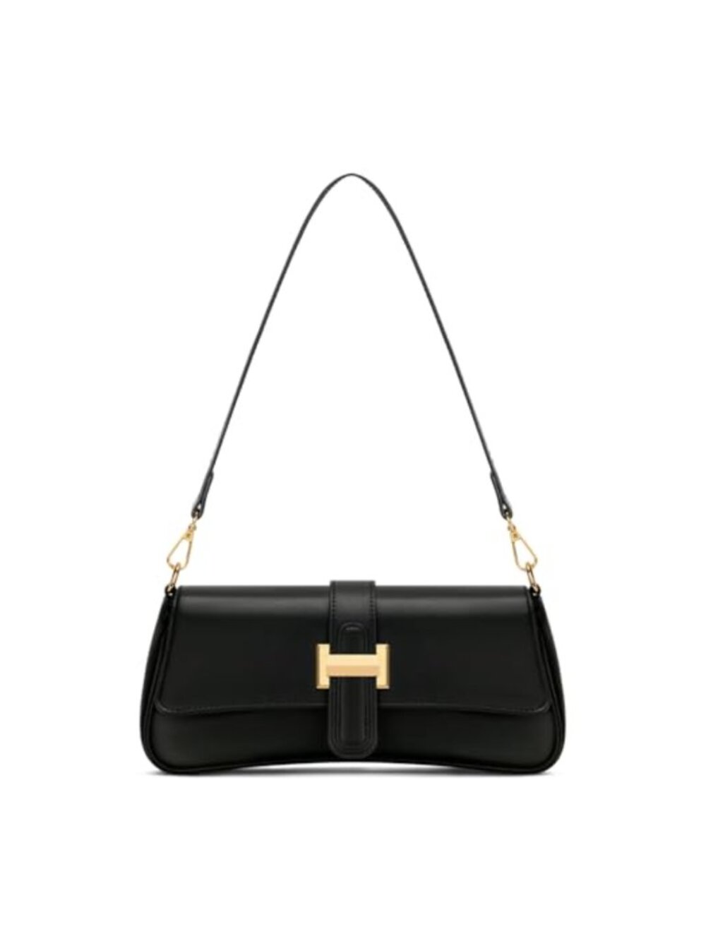 Small Hobo Shoulder Bag PU Leather Retro Clutch Purse